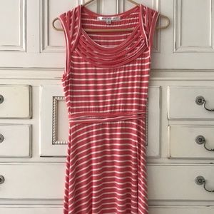 Pink and White striped dress
